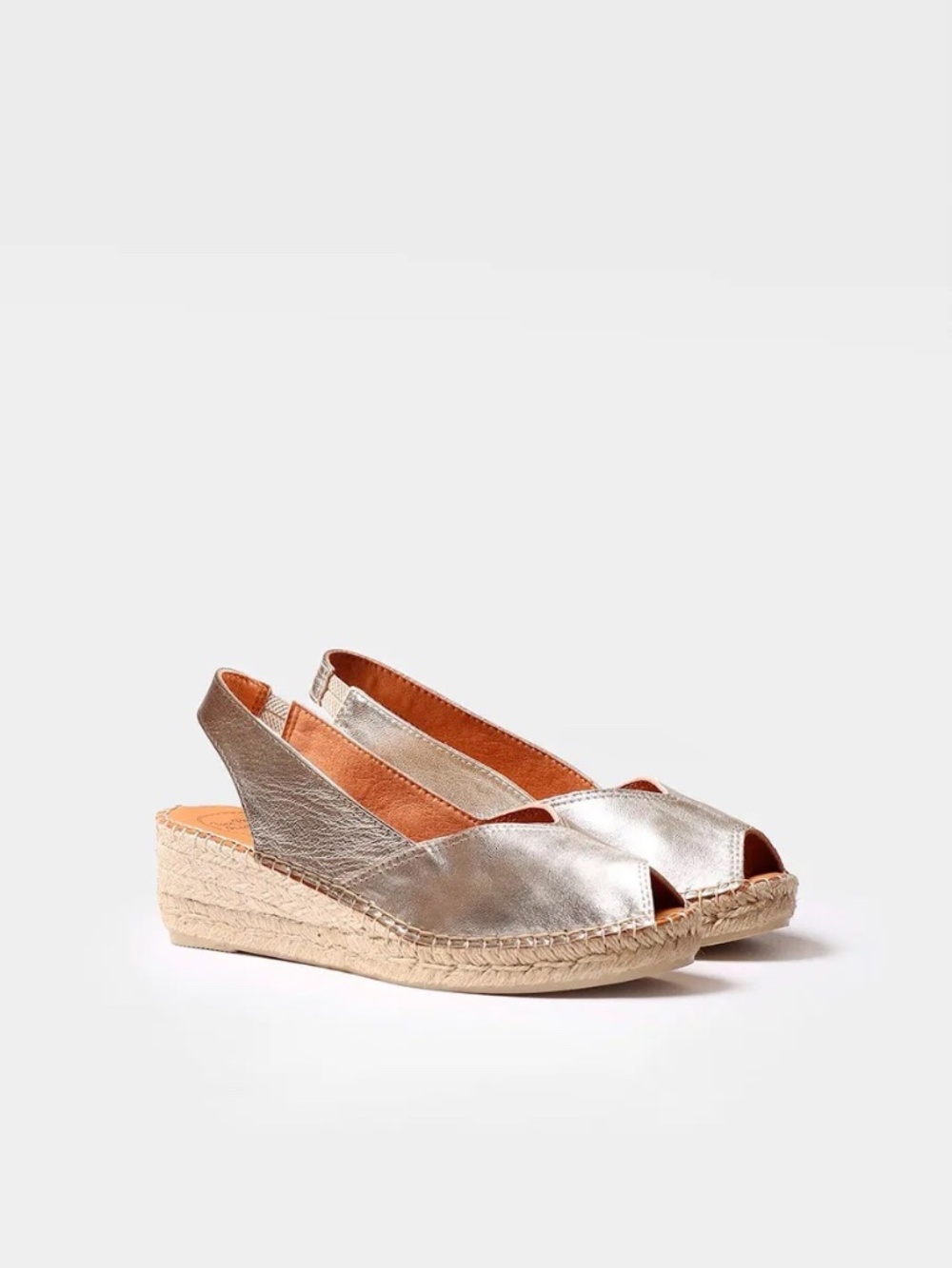 Toni Pons silver leather espadrilles in 6.5